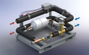 Узел обвязки фреоновой трассы (AHU Kit) Это то самое «сердце» гидравлики, которое соединяет ККБ и приточку. Без него система не работает.